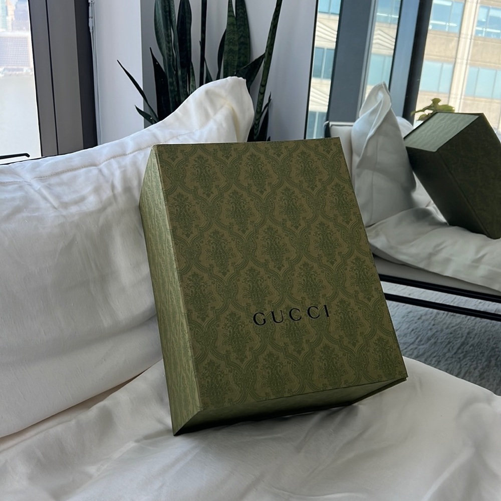 Large Gucci Box Packaging With Ribbon